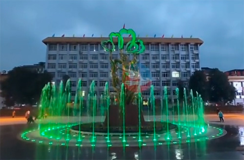河北市政广场雕塑旱地音乐喷泉景观