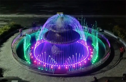 广场圆形水景雕塑音乐喷泉