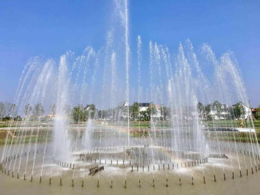湖北武汉花博会园林水景音乐喷泉