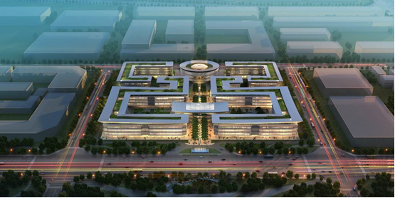 北京高端制造业基地智慧西街景观喷泉水景建筑中
